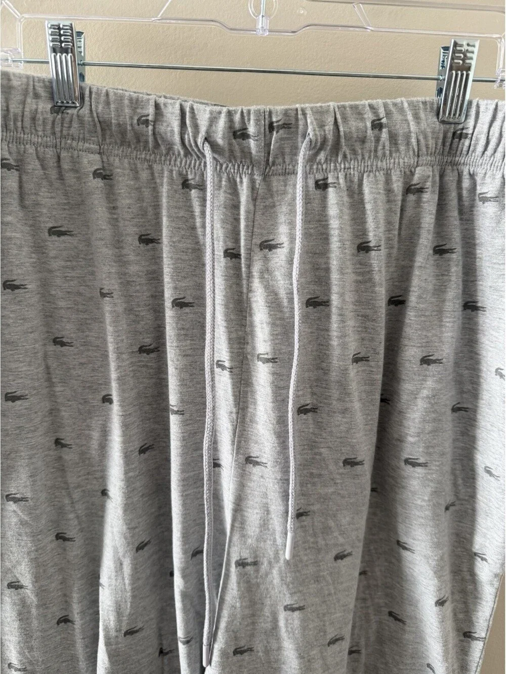 LACOSTE Sleepwear Gray Pants Cotton Blend Pockets Men’s Size Xl